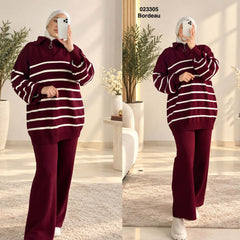 Ensemble 2 ps raye gilet+pantalon 023305