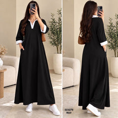 Robe long col chemise 023279