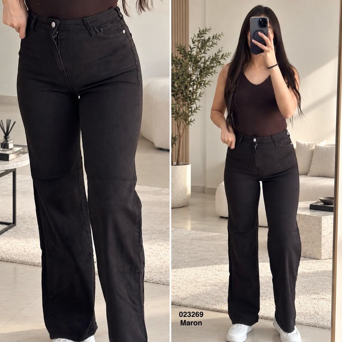 Pantalon large simple 023269