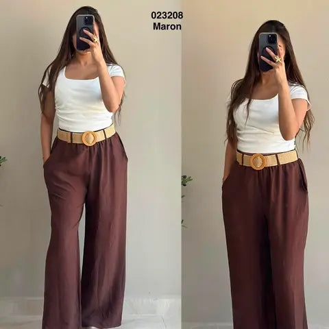 Pantalon avec ceinture 023208