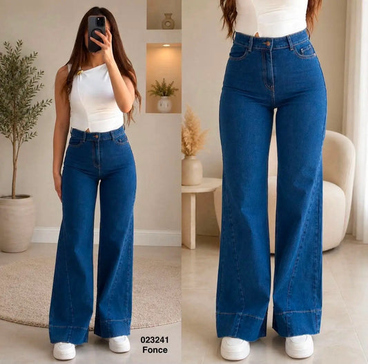 Pantalon large jambes évasées 023241