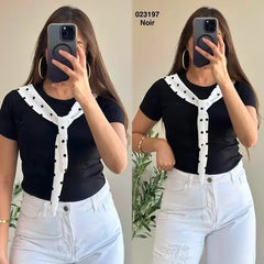 Pull avec gravette pois 023197