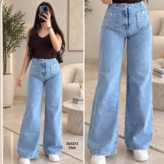 Pantalon large avec 2 mini poches 023273