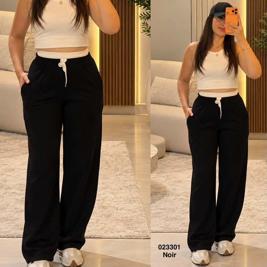 Pantalon sport large avec bande 023301
