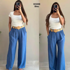 Pantalon avec ceinture 023208