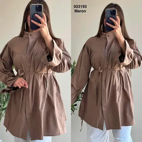 Chemise oversize avec manches pour femme Sympatico Tunisie – vue 1