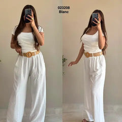 Pantalon avec ceinture 023208