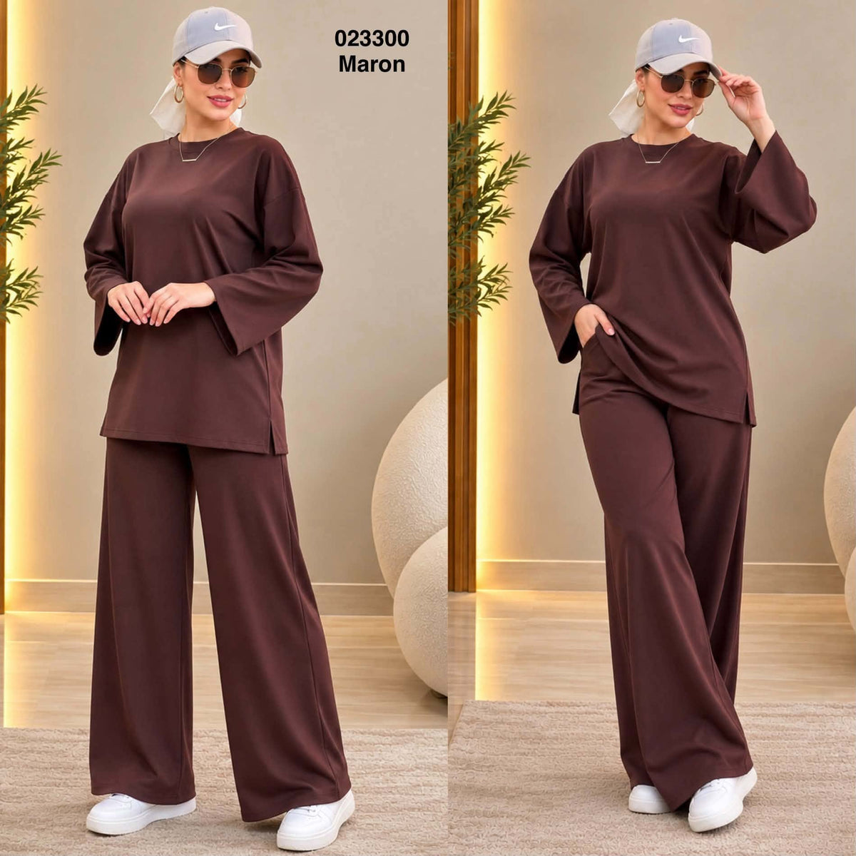 Ensemble 2ps simple pul +pantalon tissu lycra 023300
