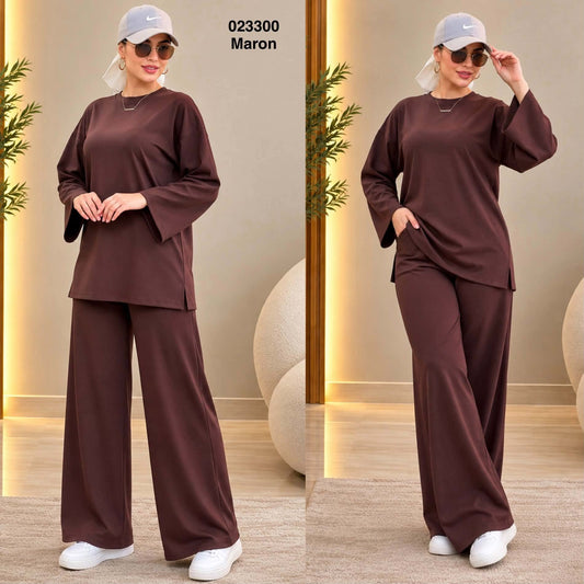 Ensemble 2ps simple pul +pantalon tissu lycra 023300