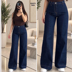 Pantalon large avec ligne 023272
