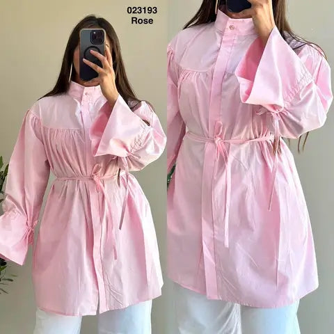 Chemise oversize avec manches pour femme Sympatico Tunisie – vue 2