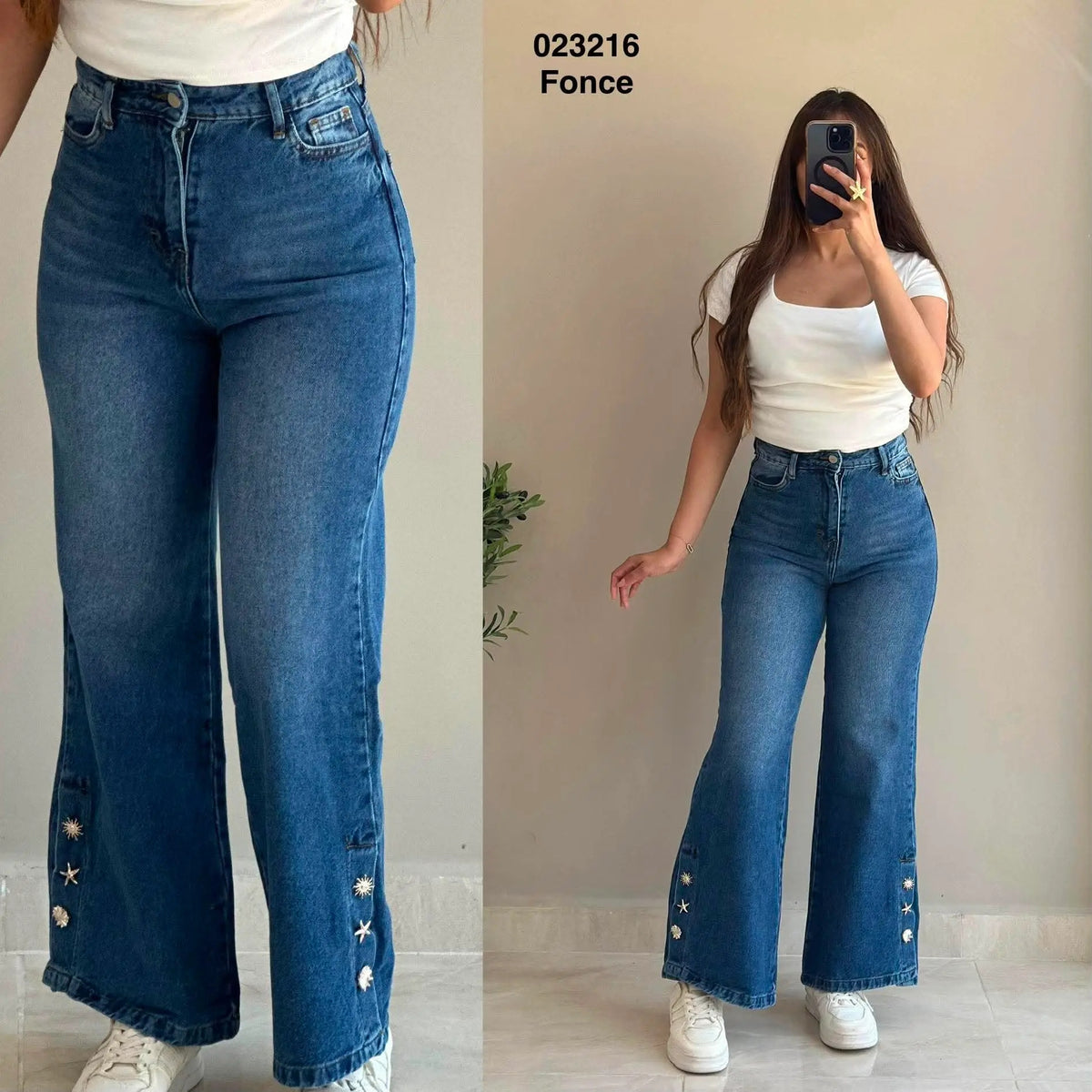 Pantalon large avec 3 logo 023216
