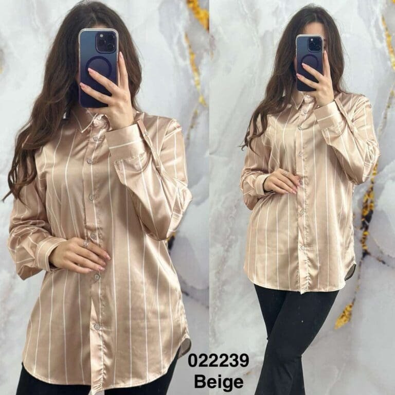 Chemise satin rayé femme | Chemise | Sympatico femme - Sympatico Tunisie