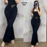 Pantalon patte d'éléphant avec ceinture