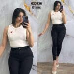 Top simple av motif coeur 158-7