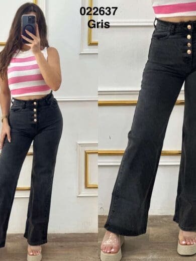 Pantalon large avec 4 boutons