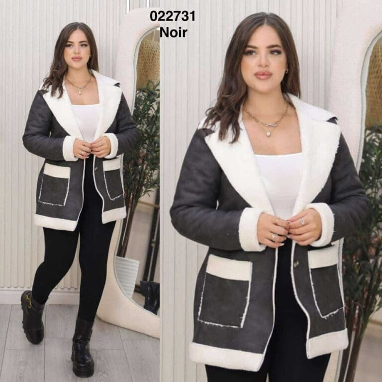 Veste aloucha daim avec 2 poches femme - Sympatico Tunisie