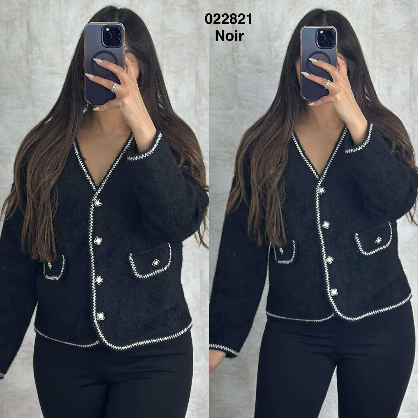 Gilet laine avec 2poches j33960