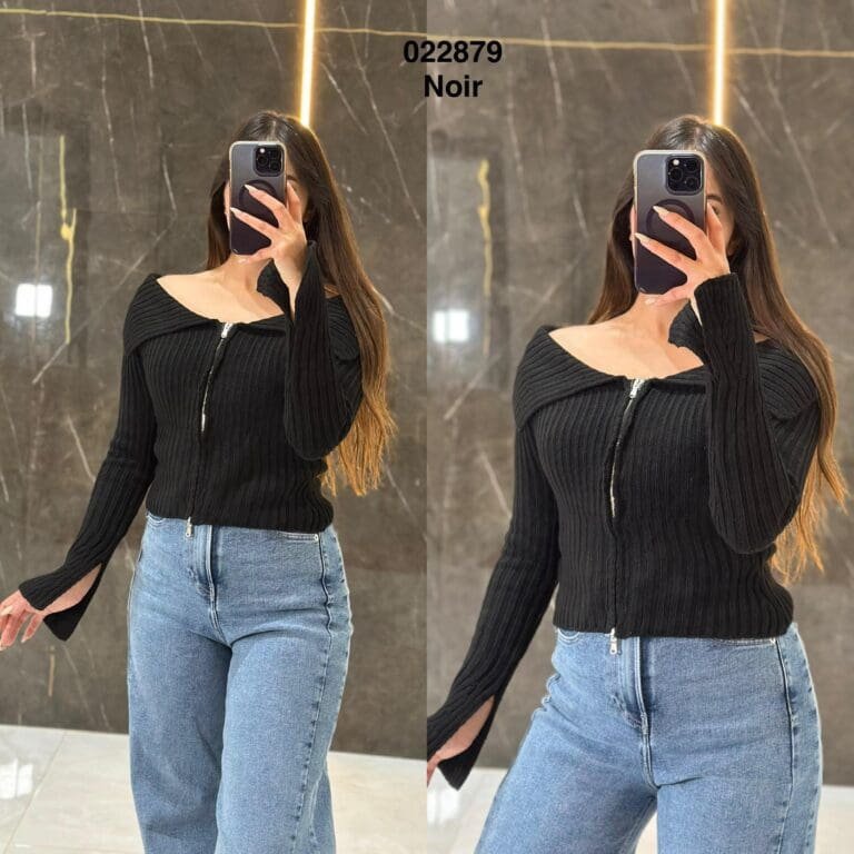 Gilet laine col bateaux 6640 femme - Sympatico Tunisie