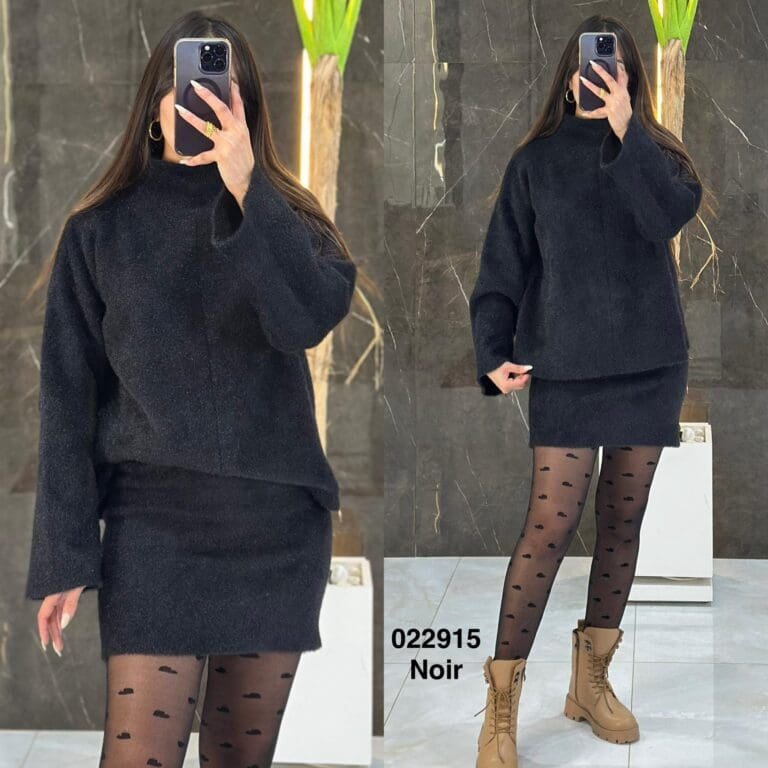 Ensemble pul +jupe fourrure femme - Sympatico Tunisie