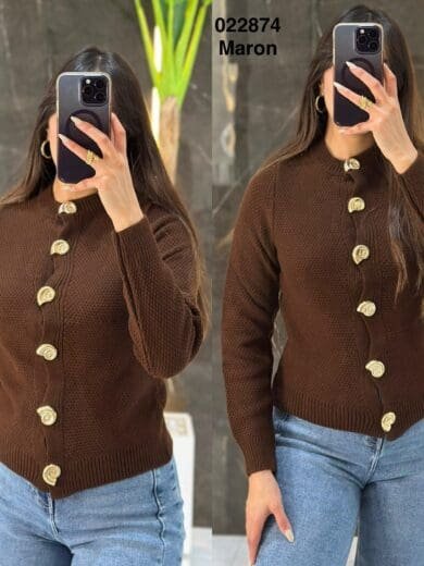 Gilet laine avec boucle cokillage