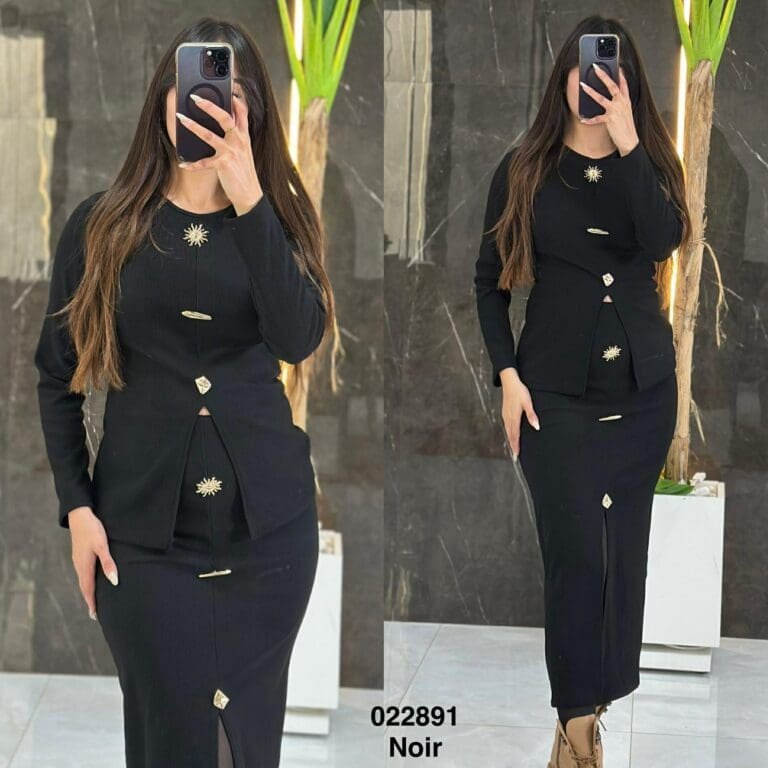 Ensemble 2ps jupe +pul avec 3 logo 4464 femme - Sympatico Tunisie