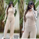 Tenue 2ps gilet avec capuche +pantalon avec bande