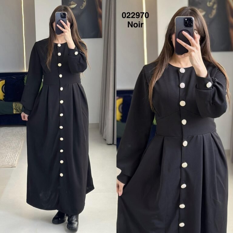 Robe long avec boutons femme - Sympatico Tunisie