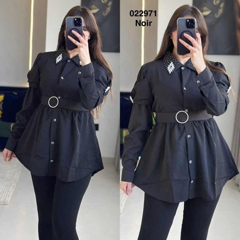 Chemise avec strass femme | Chemise | Sympatico femme - Sympatico Tunisie