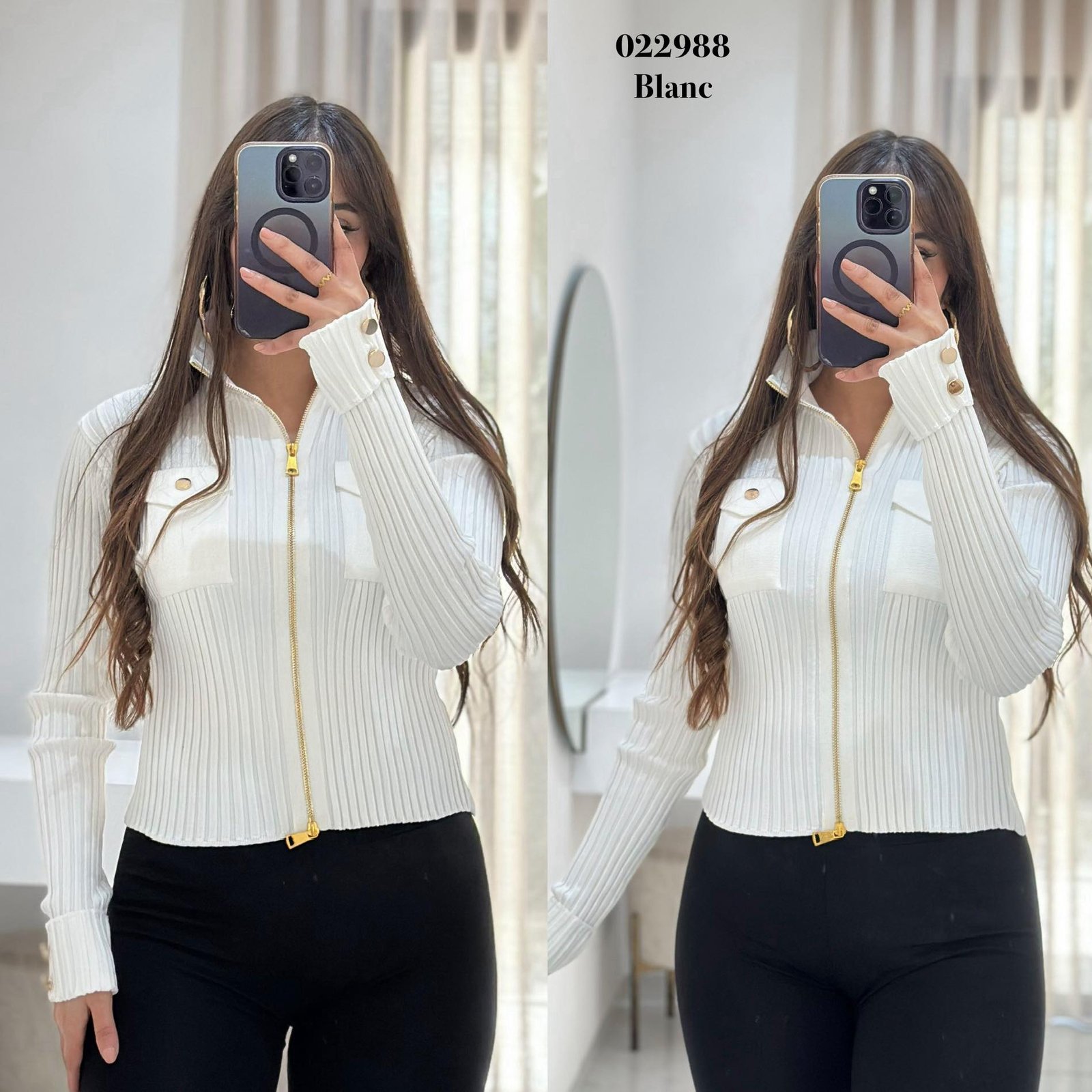 Gilet laine avec zippe