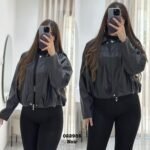 Veste cuir over size