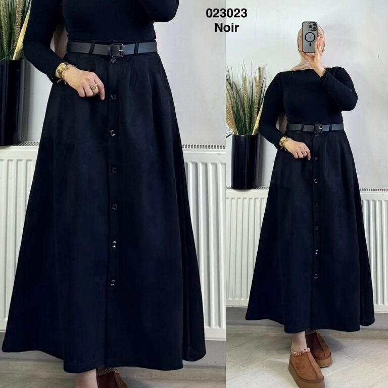 Jupe en daim boutonne av ceinture femme - Sympatico Tunisie