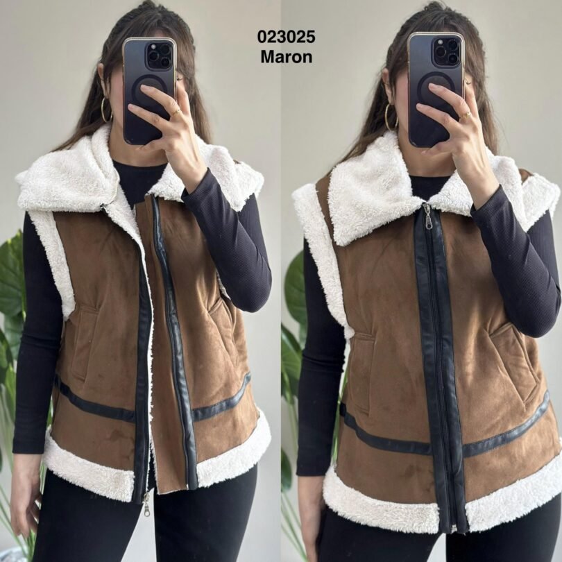 Veste sans manche daim femme - Sympatico Tunisie