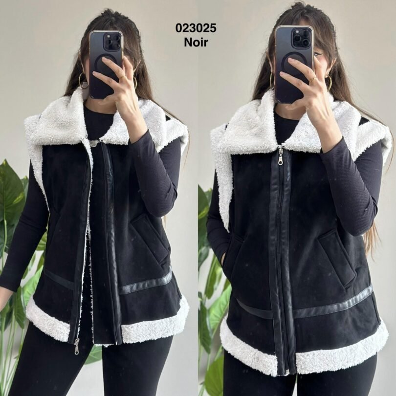 Veste sans manche daim femme - Sympatico Tunisie