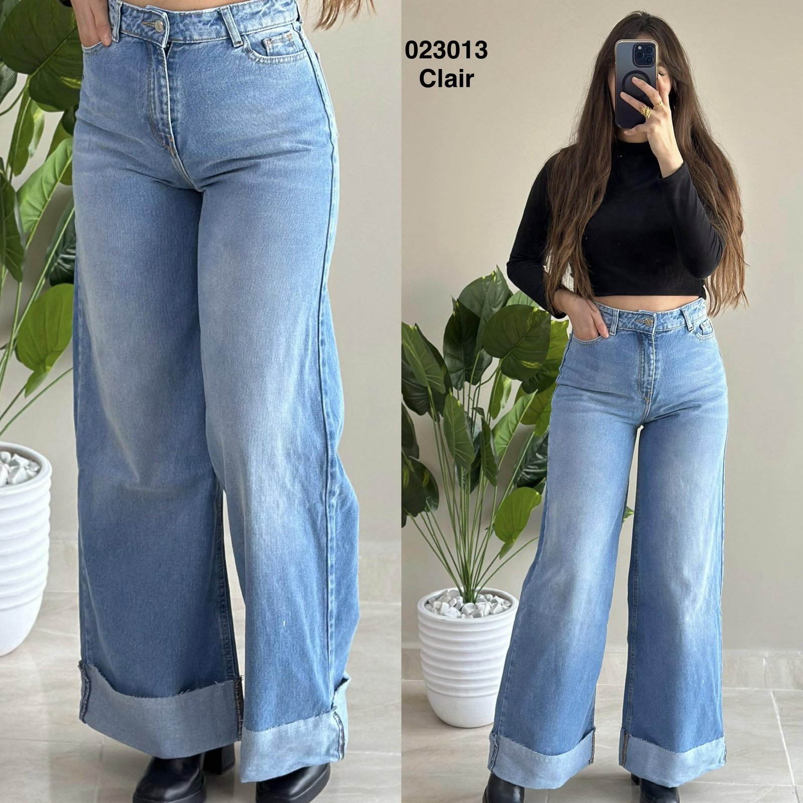 Pantalon large ourlet 447