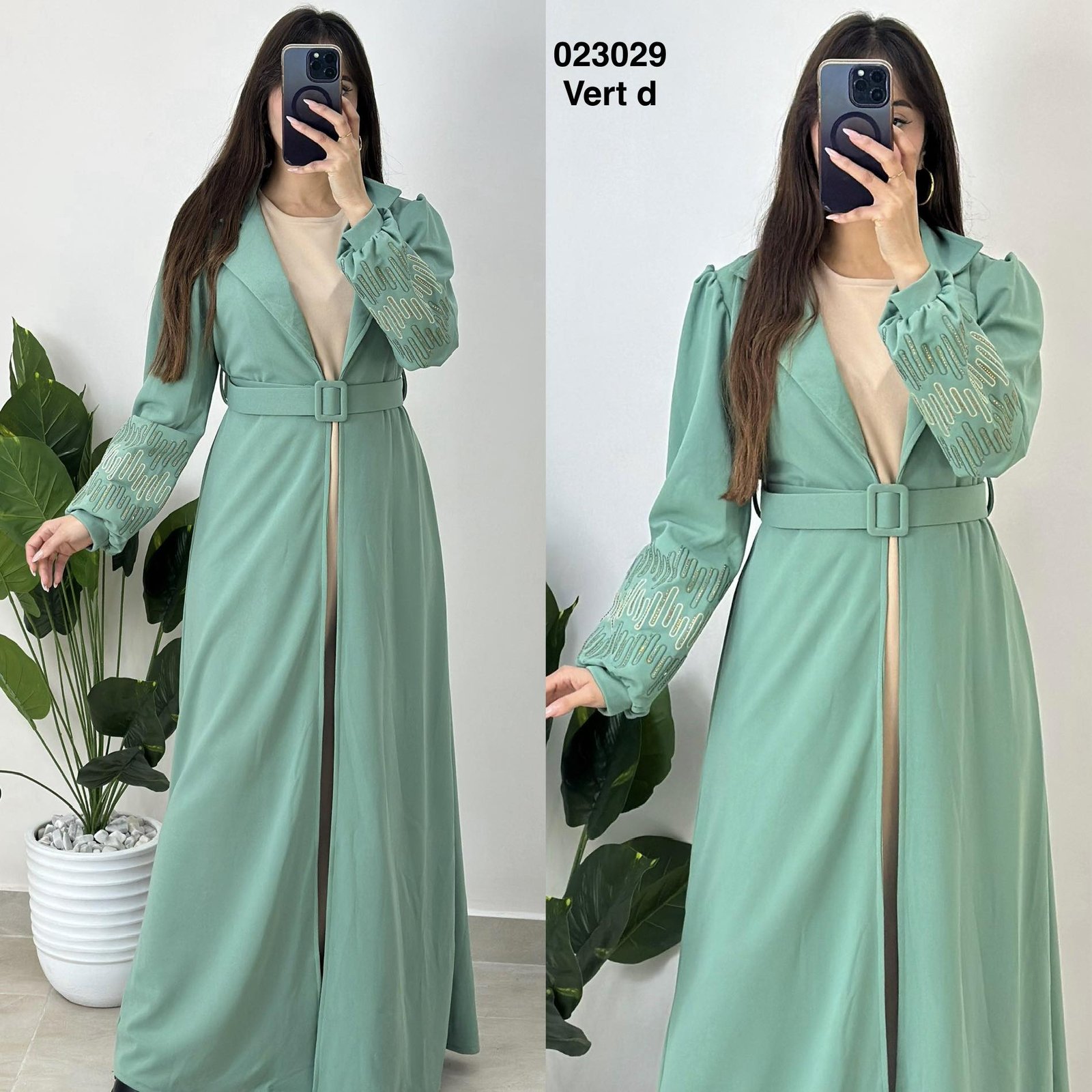 Abeya avec robe sans manche +ceinture