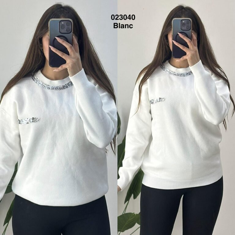 Pul laine avec strass femme - Sympatico Tunisie